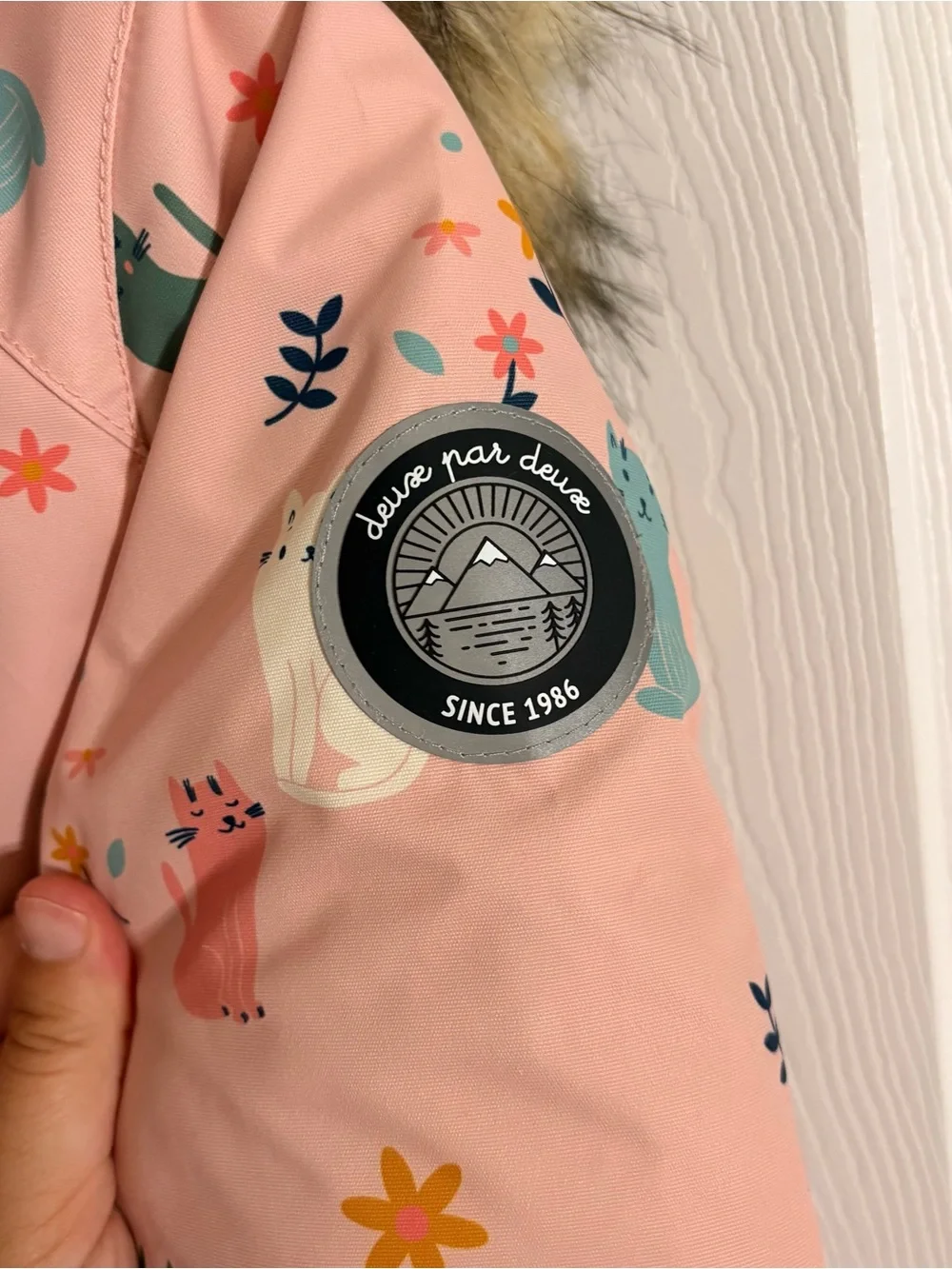Children’s Girls Deux par Deux Winter Snow Jacket Printed Novelty Cats Sz 6